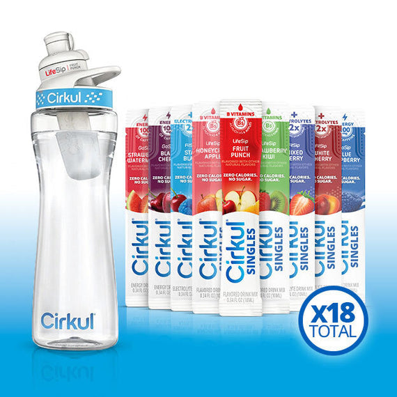 22oz. Plastic Bottle & LifeSip® Fruit Punch YKU4